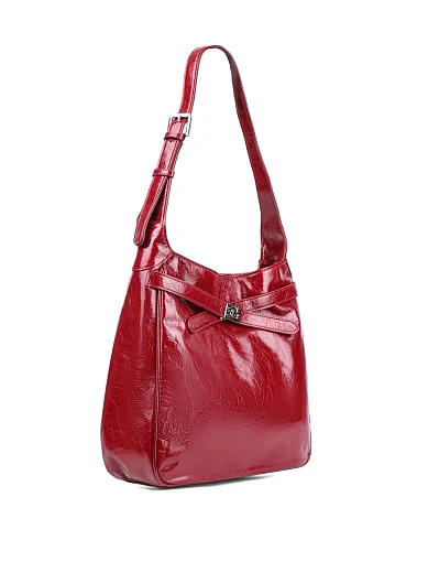 Жіноча сумка через плече MIRATON шкіряна бордова(8569-2) - фото 2 - Miraton