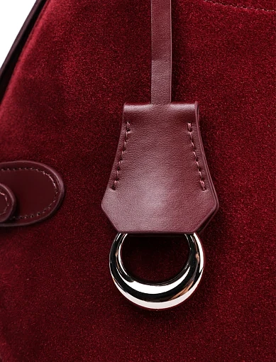 Жіноча сумка хобо MIRATON замшева бордова - фото 5 - Miraton