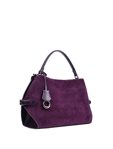 Жіноча сумка хобо MIRATON замшева фіолетова - фото 3 - Miraton