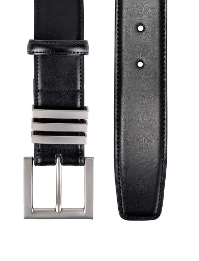 Ремінь шкіряний чорний(ST-21) - фото 2 - Miraton