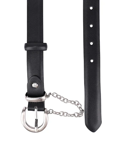 Ремінь шкіряний чорний(PP-2) - фото 2 - Miraton