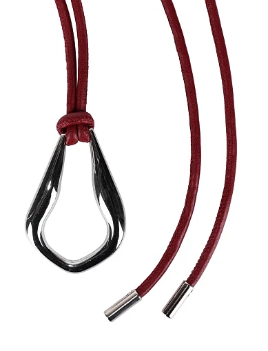 Ремінь шкіряний бордовий(PP-17) - фото 2 - Miraton