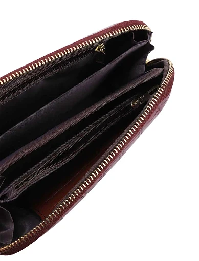 Косметичка з екошкіри бордові(A-1017) - фото 4 - Miraton