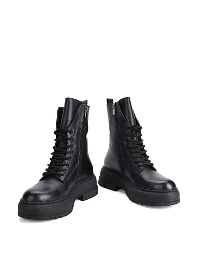 Жіночі черевики Attizzare шкіряні чорні(0179-12202D) - фото 2 - Miraton