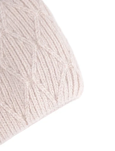 Шапка ангорова молочна(LY222873-1) - фото 2 - Miraton