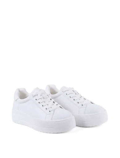 Женские кеды MIRATON кожаные белые - фото 3 - Miraton