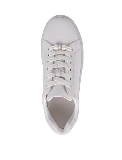 Женские кеды MIRATON кожаные белые - фото 2 - Miraton