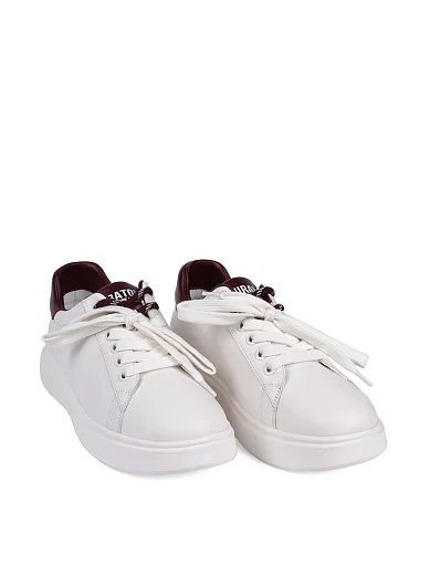 Женские кеды MIRATON кожаные белые - фото 3 - Miraton