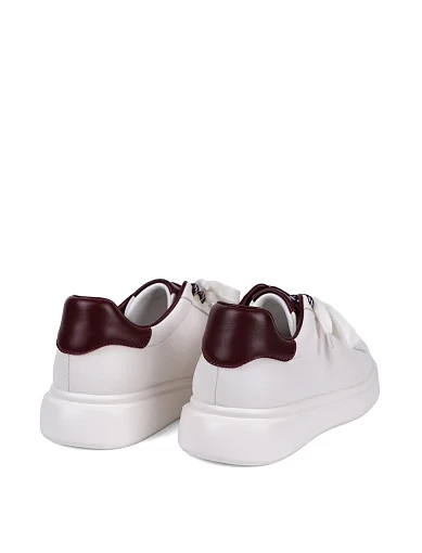 Женские кеды MIRATON кожаные белые - фото 4 - Miraton