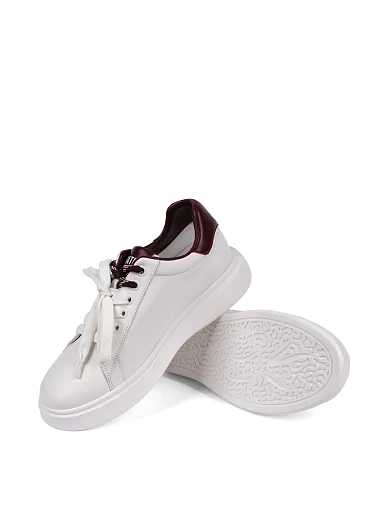 Женские кеды MIRATON кожаные белые - фото 5 - Miraton