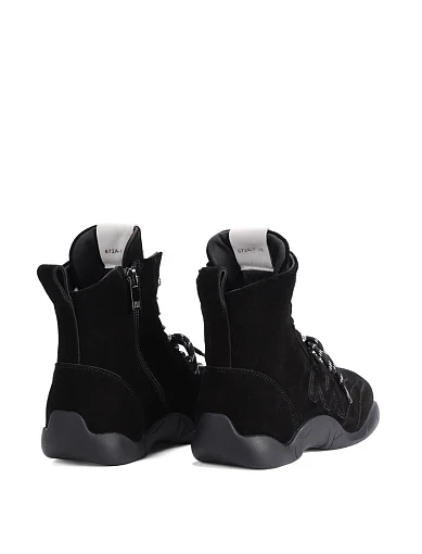 Жіночі черевики MIRATON велюрові чорні - фото 4 - Miraton