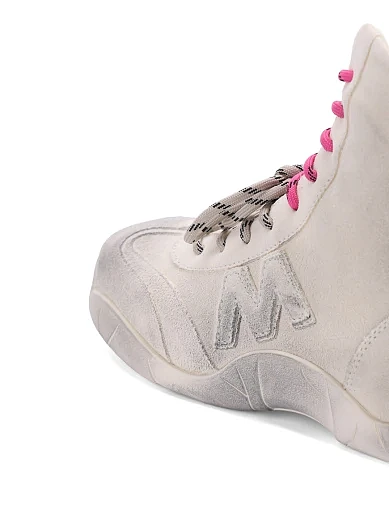 Жіночі черевики MIRATON велюрові білі - фото 2 - Miraton