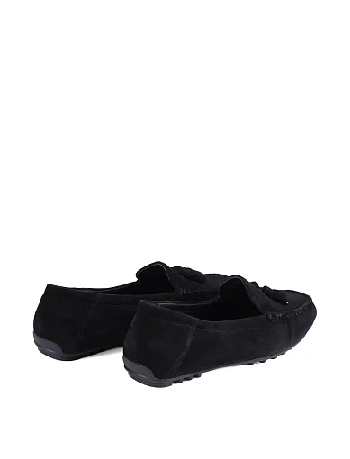Жіночі мокасини MIRATON велюрові чорні - фото 4 - Miraton