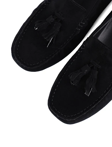 Жіночі мокасини MIRATON велюрові чорні - фото 5 - Miraton