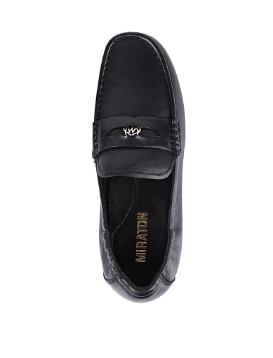 Женские мокасины MIRATON кожаные черные - фото 2 - Miraton