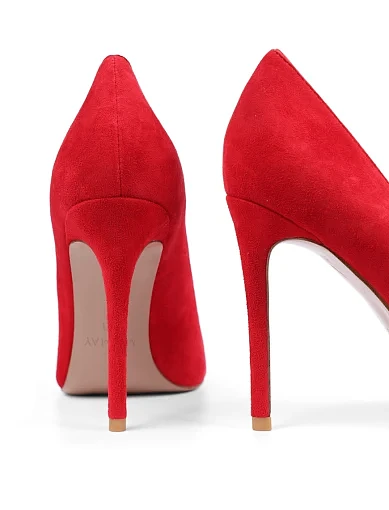 Жіночі туфлі Mia May велюрові червоні - фото 2 - Miraton