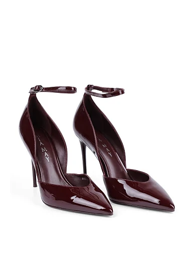 Жіночі туфлі Mia May лакові бордові - фото 3 - Miraton