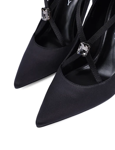 Жіночі туфлі Mia May тканинні чорні - фото 5 - Miraton