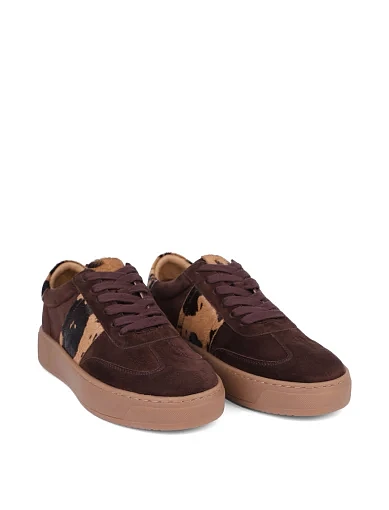 Жіночі кеди MIRATON велюрові коричневі - фото 3 - Miraton