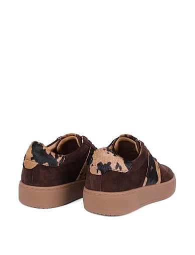 Жіночі кеди MIRATON велюрові коричневі - фото 4 - Miraton