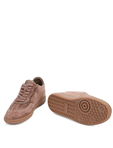 Женские кеды MIRATON велюровые бежевые - фото 2 - Miraton