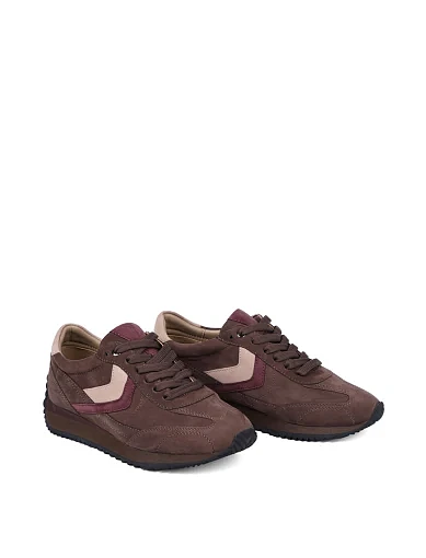 Жіночі кросівки MIRATON з нубуку коричневі - фото 3 - Miraton