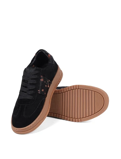 Жіночі кеди MIRATON з нубуку чорні - фото 2 - Miraton