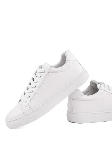 Женские кеды MIRATON кожаные белые - фото 6 - Miraton