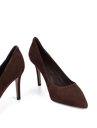 Жіночі туфлі Mia May велюрові коричневі - фото 2 - Miraton