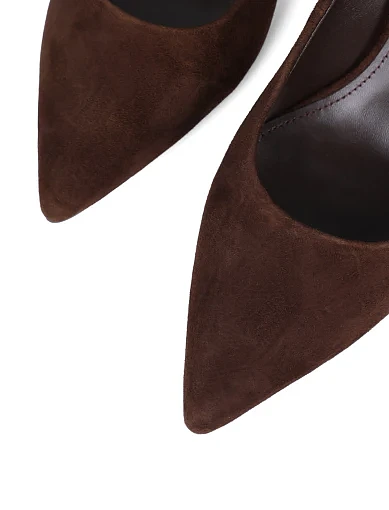 Жіночі туфлі Mia May велюрові коричневі - фото 5 - Miraton
