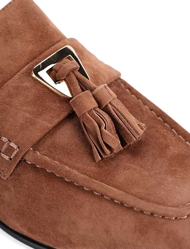 Женские слиперы MIRATON велюровые коричневые - фото 5 - Miraton