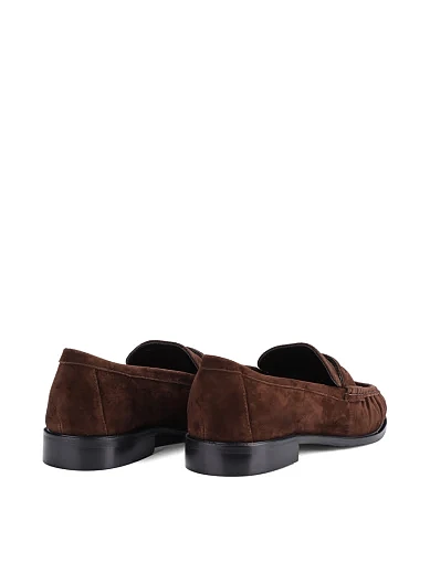 Жіночі туфлі лофери MIRATON велюрові коричневі - фото 4 - Miraton