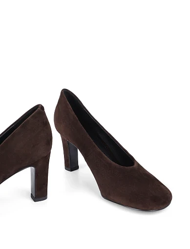 Жіночі туфлі MIRATON велюрові коричневі - фото 2 - Miraton