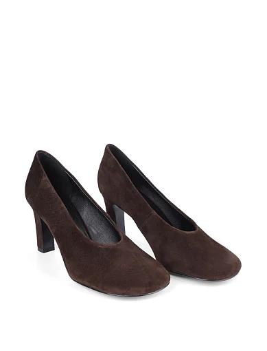 Жіночі туфлі MIRATON велюрові коричневі - фото 3 - Miraton