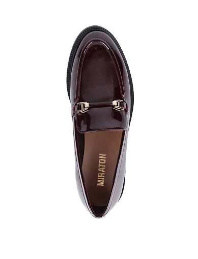 Жіночі туфлі MIRATON лакові бордові - фото 2 - Miraton