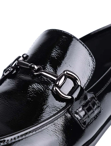 Женские слиперы MIRATON лаковые черные - фото 5 - Miraton