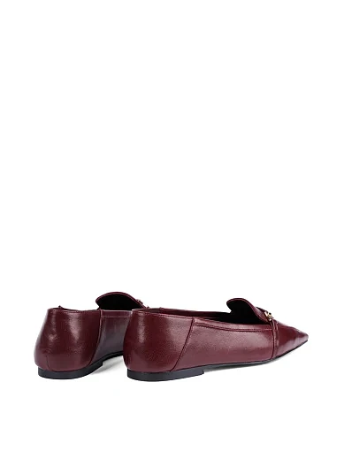 Женские слиперы MIRATON кожаные бордовые - фото 4 - Miraton