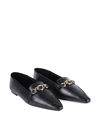 Женские слиперы MIRATON кожаные черные - фото 3 - Miraton