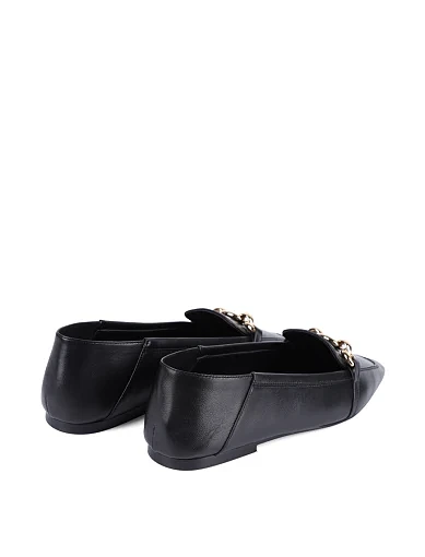 Женские слиперы MIRATON кожаные черные - фото 4 - Miraton