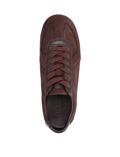 Женские кроссовки MIRATON велюровые коричневые - фото 2 - Miraton