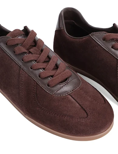 Женские кроссовки MIRATON велюровые коричневые - фото 5 - Miraton