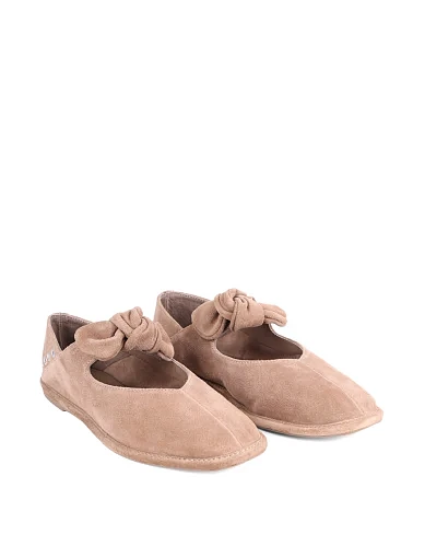 Жіночі балетки MIRATON велюрові коричневі - фото 3 - Miraton