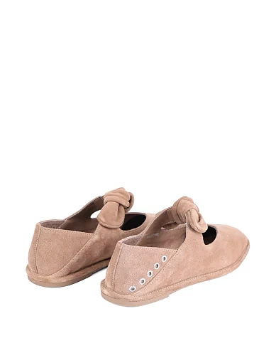 Жіночі балетки MIRATON велюрові коричневі - фото 4 - Miraton