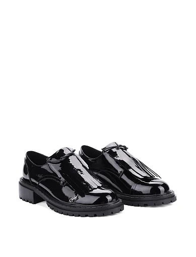 Женские туфли MIRATON из наплака черные - фото 3 - Miraton