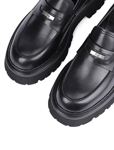 Жіночі туфлі MIRATON шкіряні чорні - фото 5 - Miraton