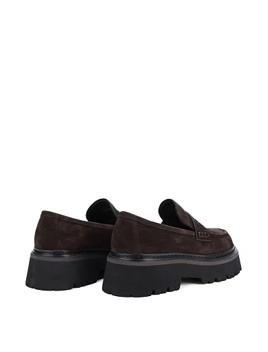 Жіночі туфлі лофери MIRATON велюрові сірі - фото 4 - Miraton