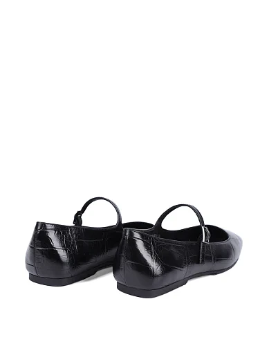 Женские балетки MIRATON кожаные черные - фото 4 - Miraton