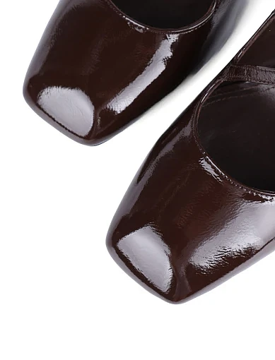 Жіночі туфлі MIRATON з наплака коричневі - фото 5 - Miraton