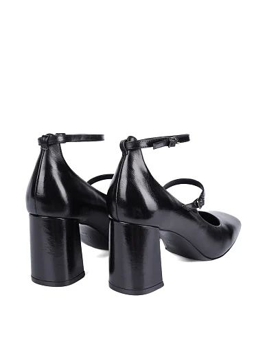 Жіночі туфлі MIRATON з масляної шкіри чорні - фото 3 - Miraton