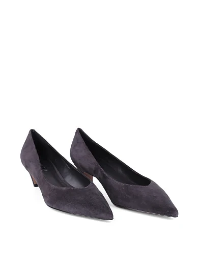 Жіночі туфлі MIRATON велюрові сірі - фото 3 - Miraton